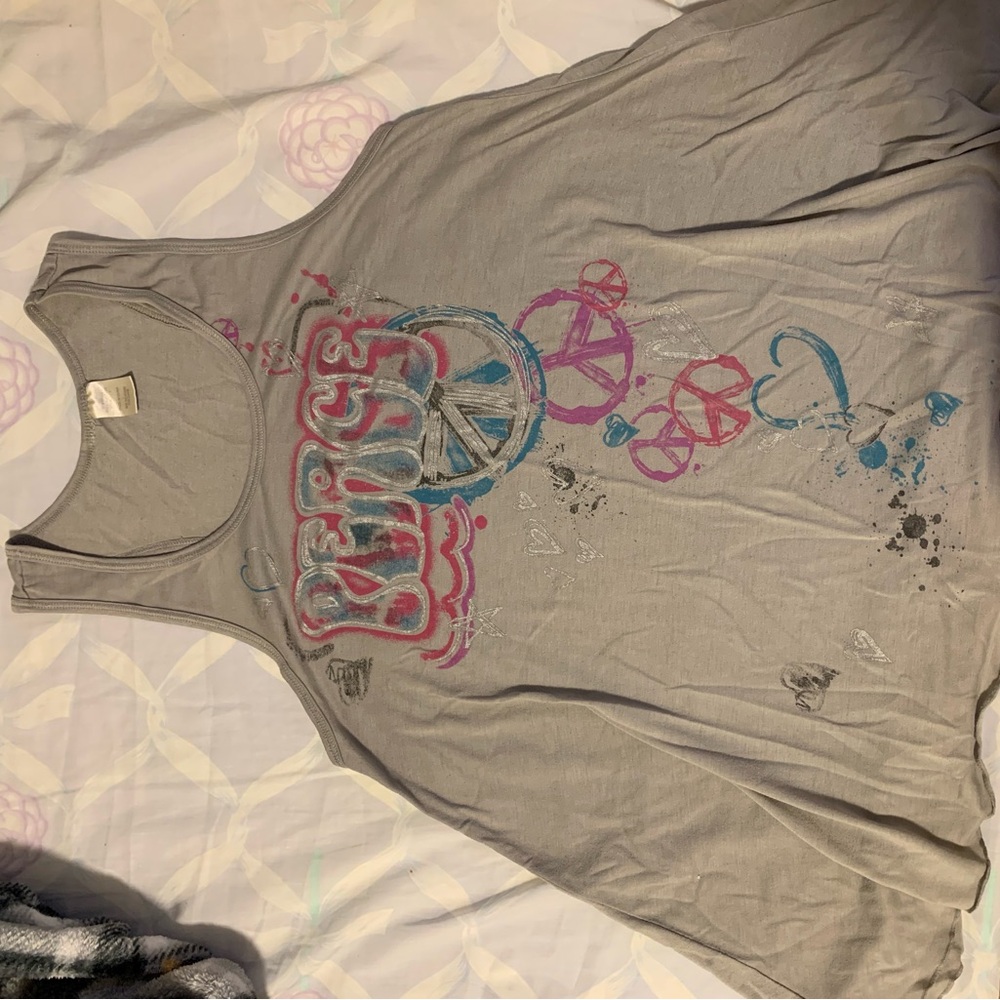 Gray Graphic Women's Tank Top